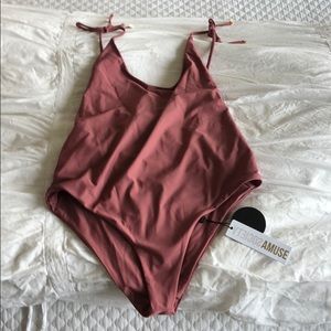 Amuse Society Lauren one piece swimsuit, size M